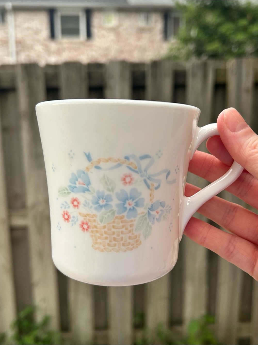 Corning Ware Country Cornflower Coffee Mug Tea Cup Blue Flowers Vintage